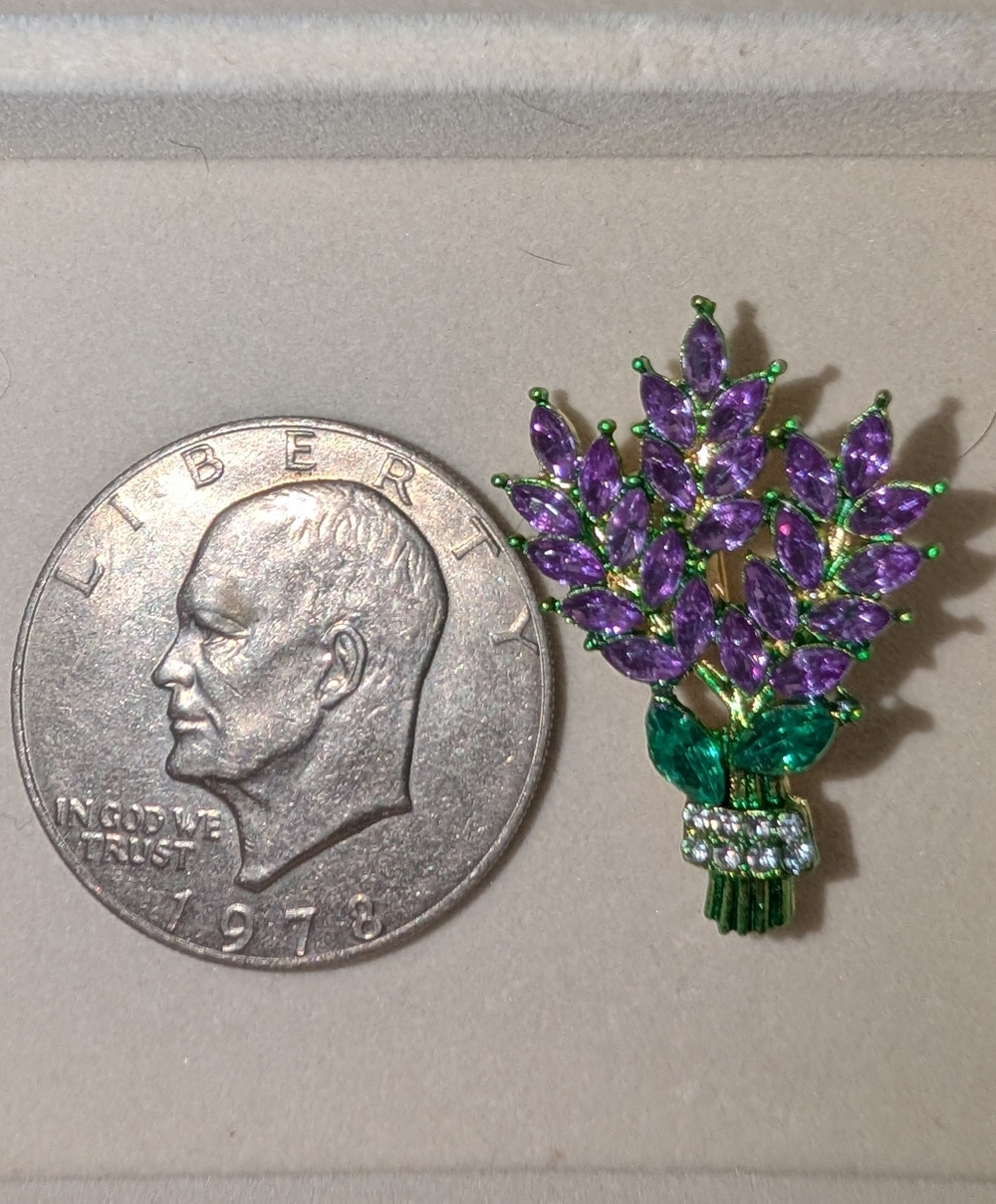 🆕Purple and Green Floral Bouquet Brooch
